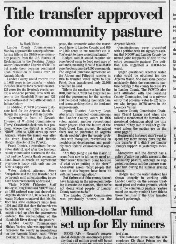 Clipping from Elko Daily Free Press
